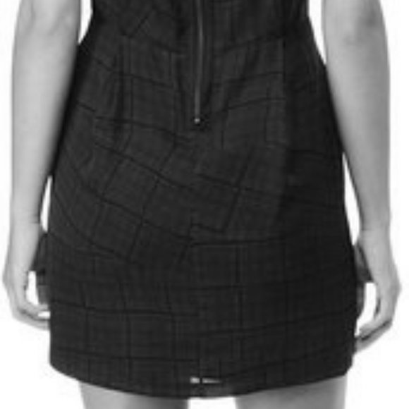 NWT RAG & BONE Tribeca Dress Gray Black Plaid sz 10 Sleeveless Mini - Picture 12 of 16
